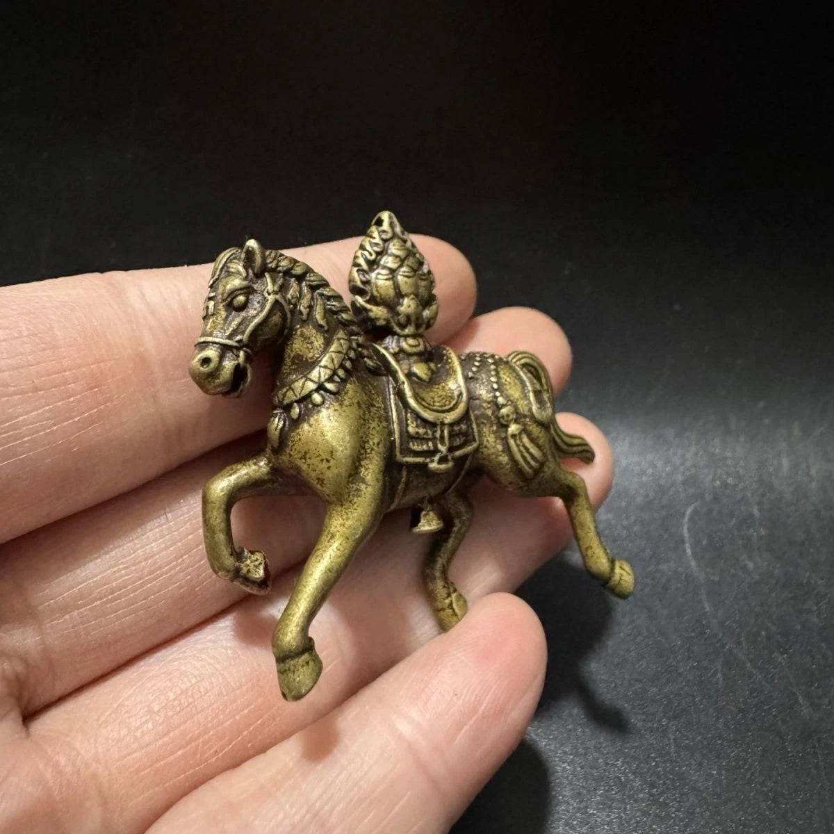 Tibetan Brass Craftsmanship Feng Shui Decorative Ornament 07FC0E-D4 - KOEEK