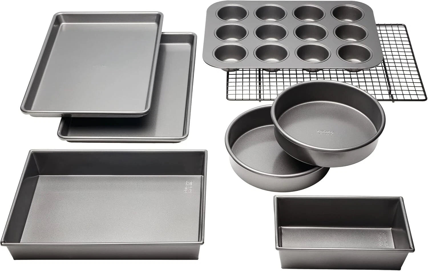 Professional Non-Stick Cookware 8-Piece Set (Silver) 07FC0E-D4 - KOEEK