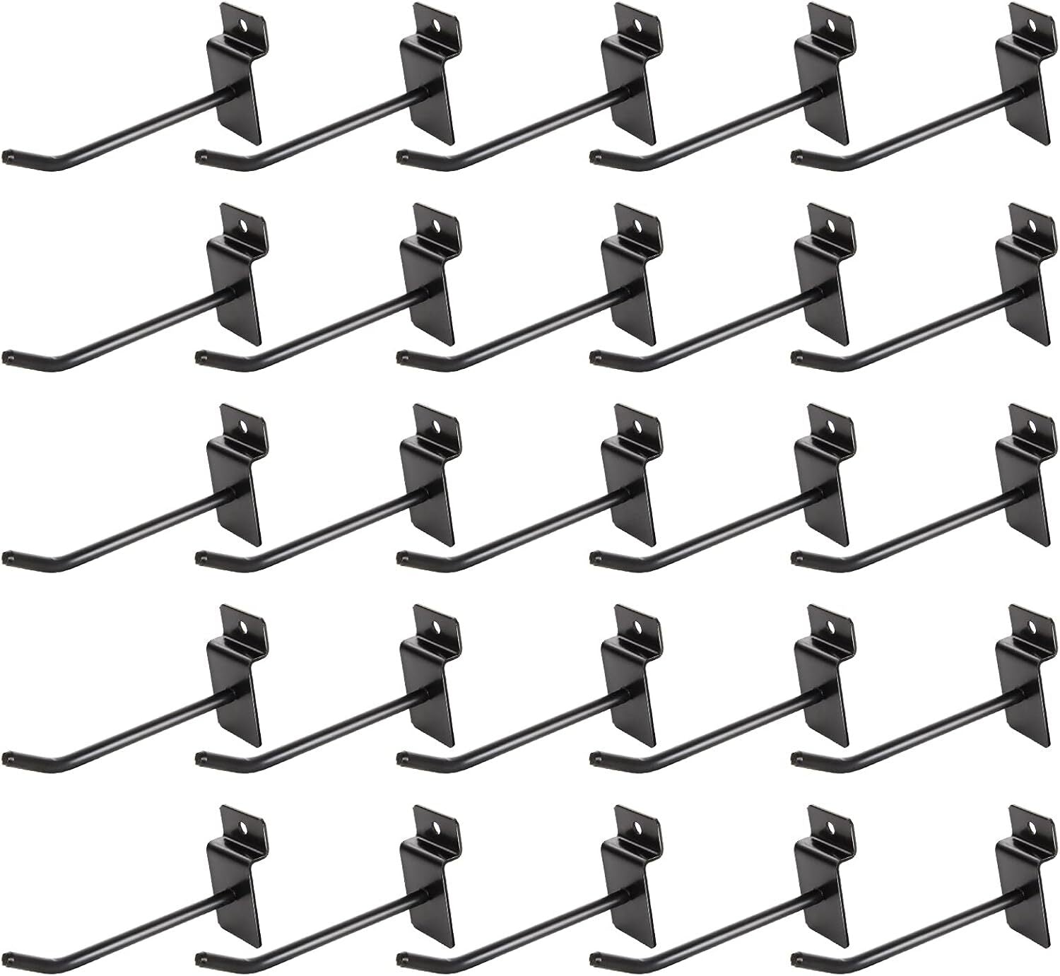 new ZOEYES 32 PCS 4 inch Slatwall Hooks, Metal Display Panel 4 inches, Black ZOEYES - KOEEK