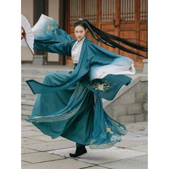 Chinese Ancient Hanfu Costume Women Clothes Traditional Tang Dynasty Folk Dance 07FC0E-D4 - KOEEK