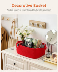 Small woven basket, dimensions: 14 x 10 x 5.6 inches 07FC0E-D4 - KOEEK