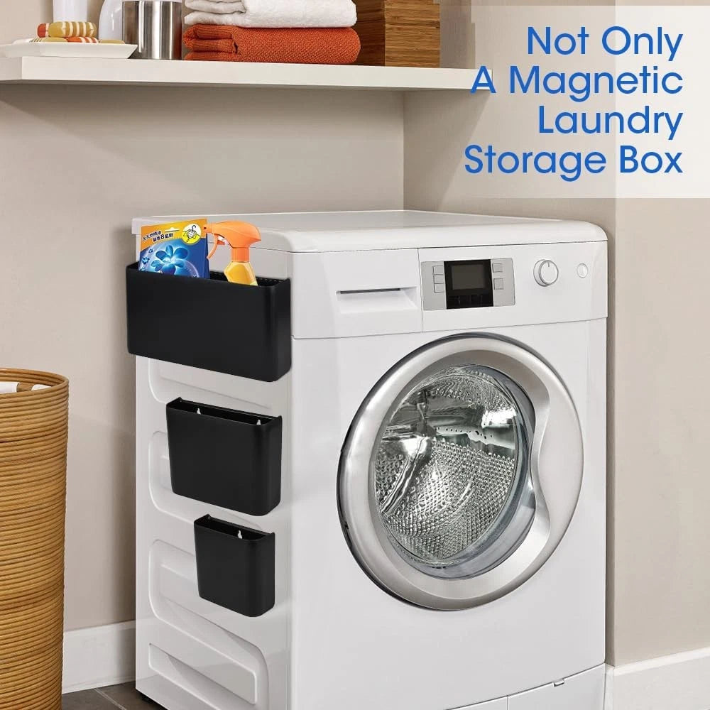 3 PCS Magnetic Laundry Storage, Magnetic Storage Box for Laundry Room, Kitchen 07FC0E-D4 - KOEEK