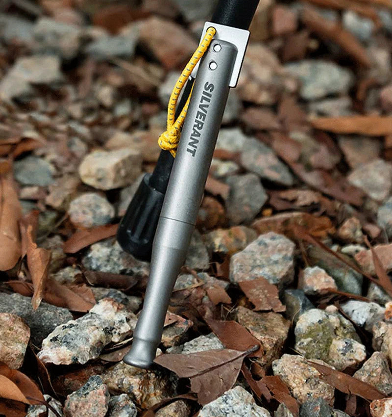 Hot EDC Titanium Whistle Waterproof Flint Outdoor Camping Survival Tool Keychain 07FC0E-D4 - KOEEK