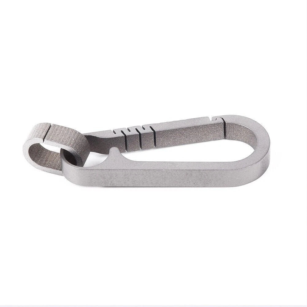 Titanium Alloy Carabiner D-Ring Key Chain Keychain Hook Clip Outdoor Pendant EDC 07FC0E-D4 - KOEEK