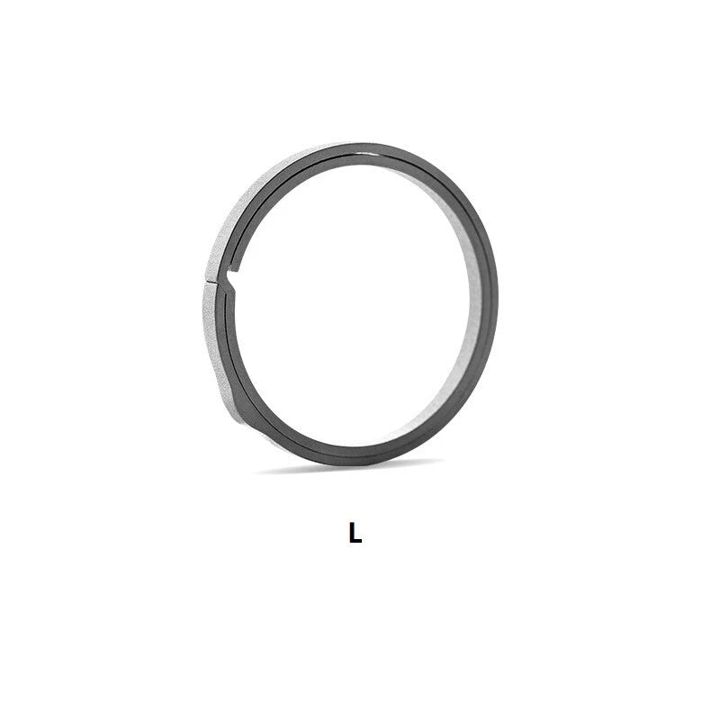 3PCS Titanium Alloy Round Keychain Rings Split Side Pushing Key Rings Heavy Duty 07FC0E-D4 - KOEEK