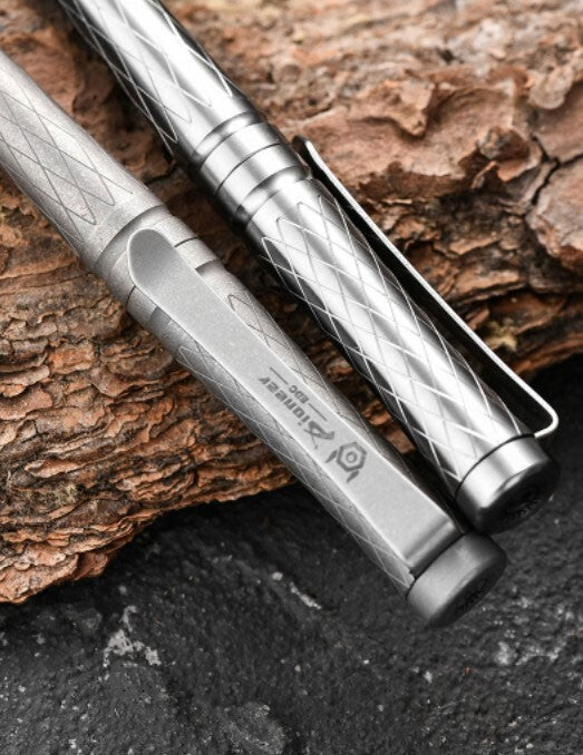EDC Titanium Alloy Ball Pen Portable Signature Pen Outdoor Multi Writing Tools 07FC0E-D4 - KOEEK