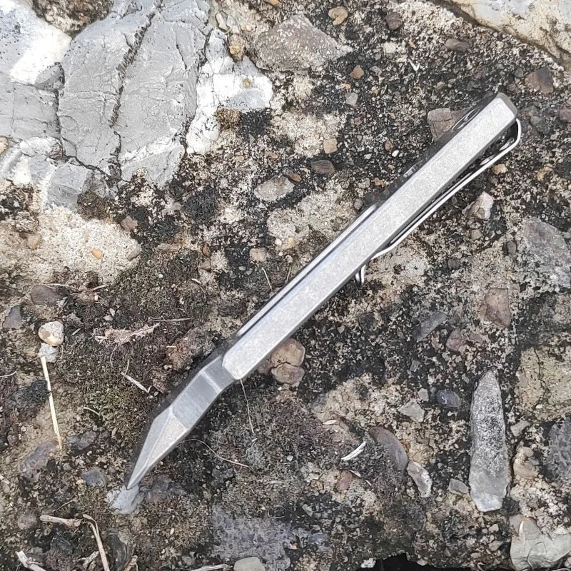 Hot Titanium Alloy Crowbar Deep Pocket Pry Bar EDC Bottle Opener Open Box Cutter 07FC0E-D4 - KOEEK