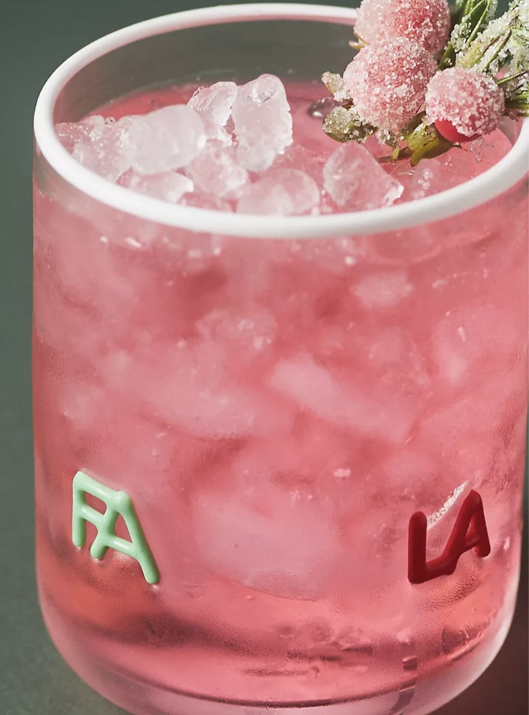 Anthropologie Festive Icon Juice Glass Fa La La Holiday ! 🎄🧑‍🎄❄️ ANTHROPOLOGIE - KOEEK