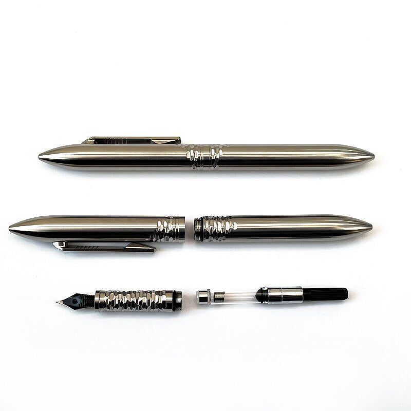 Titanium Fountain Pen EDC Business Office Student Signature Stationery Pen Gift 07FC0E-D4 - KOEEK