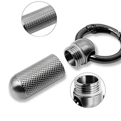 Outdoor EDC Titanium Alloy Waterproof Pill Storage Box Travel Survival Container 07FC0E-D4 - KOEEK