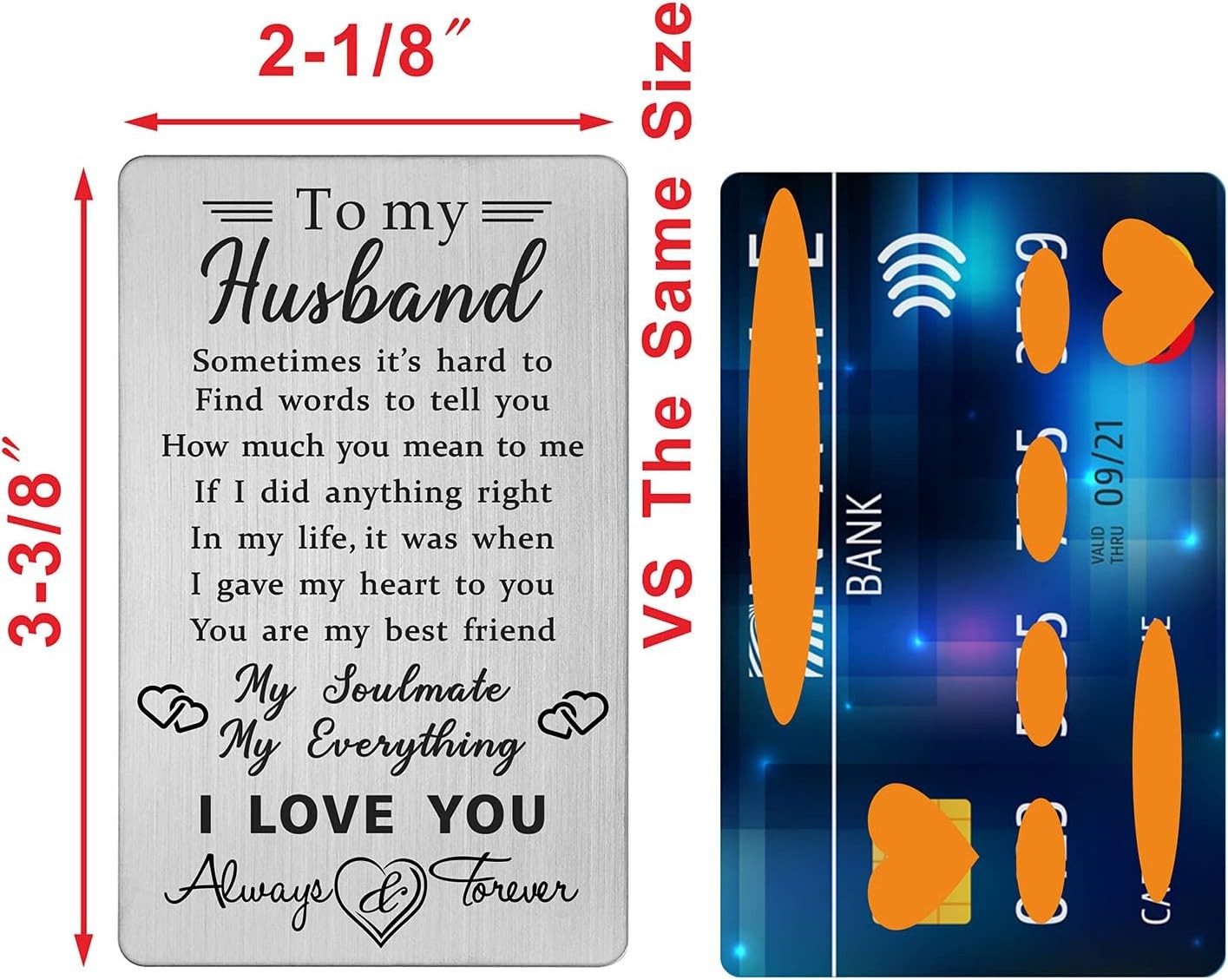 new Husband Wallet Card Father‘s Day Gifts from Wife, I Love You White/Neutral 07FC0E-D4 - KOEEK