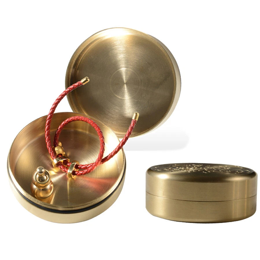 Large Brass Survival Kit Multi Tools Waterproof Key Storage Container Pill Box 07FC0E-D4 - KOEEK