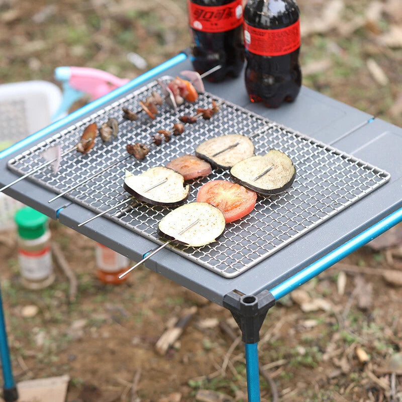 Outdoor Picnic Grill Net Titanium Thickened Camping Picnic BBQ Grill Net 07FC0E-D4 - KOEEK