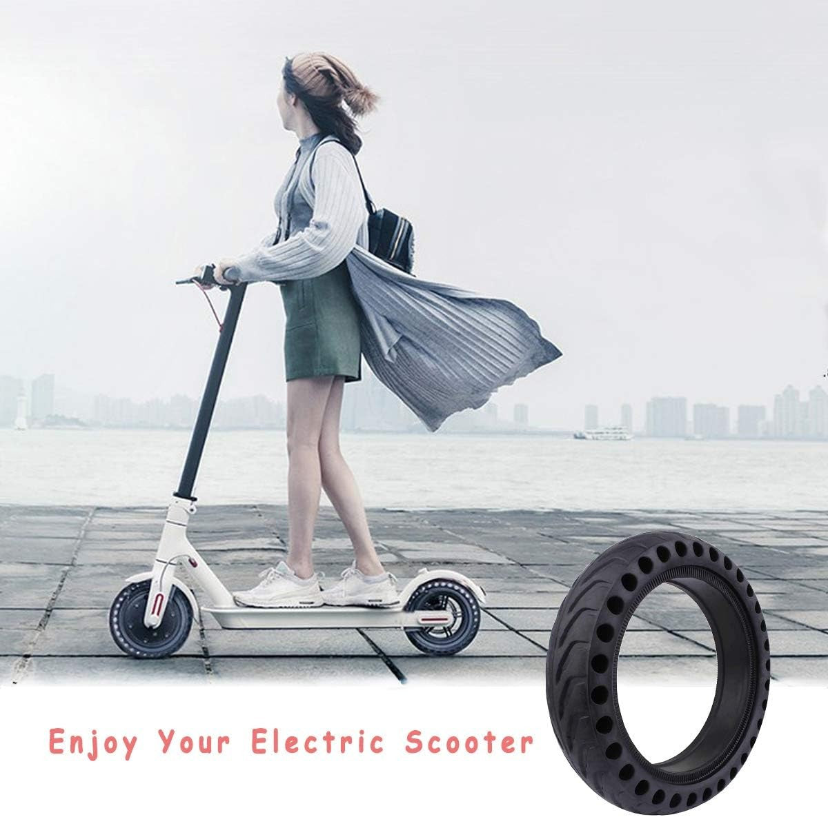 new Solid Tires 8.5 Inches Electric Scooter Wheels Replacement Tire 8-1/2''... 07FC0E-D4 - KOEEK