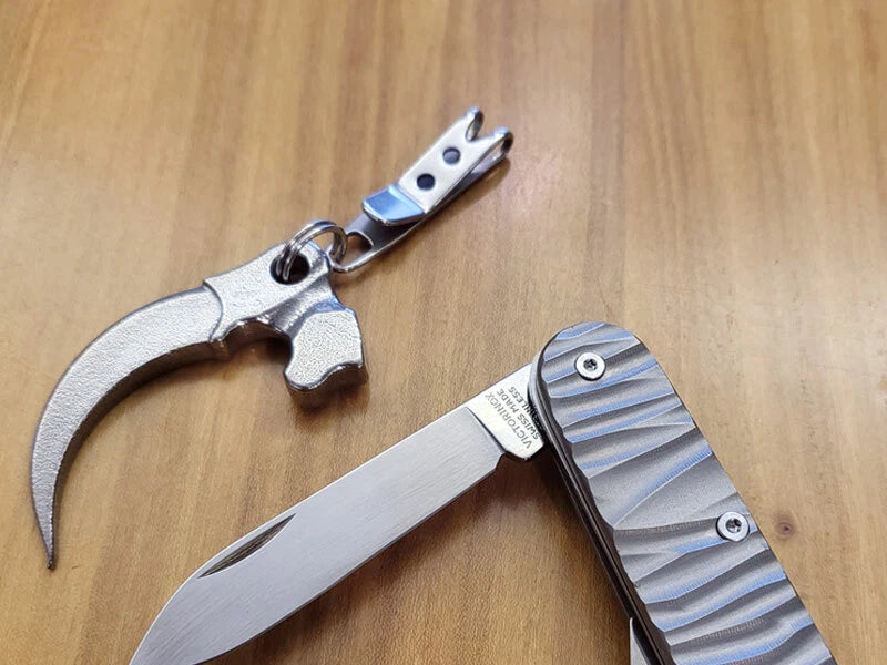 Stainless Steel Keychain Eagle Claw Necklace Pendant Bead Unpacking Box Tool 07FC0E-D4 - KOEEK