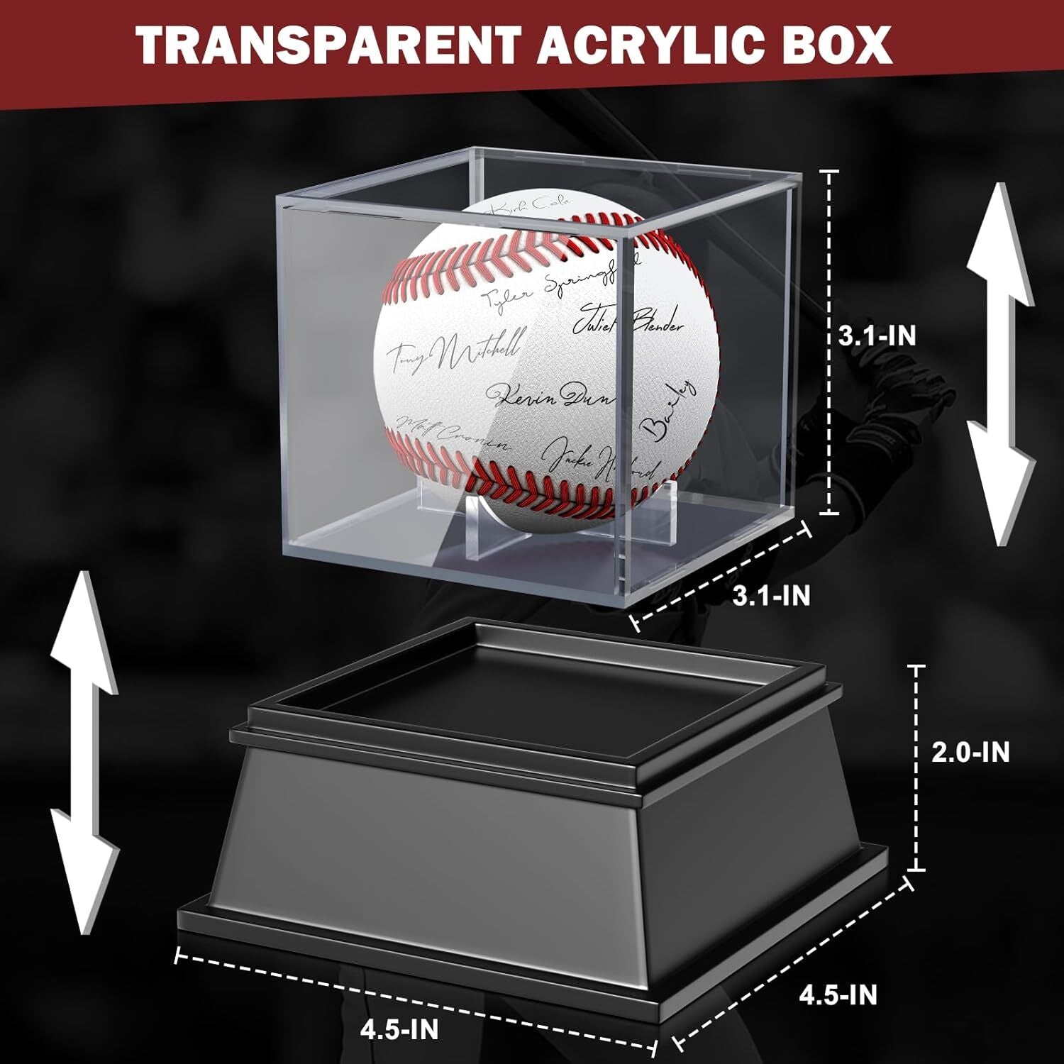 new Leffis Baseball Display Case, Holder 1P Clear LEFFIS - KOEEK