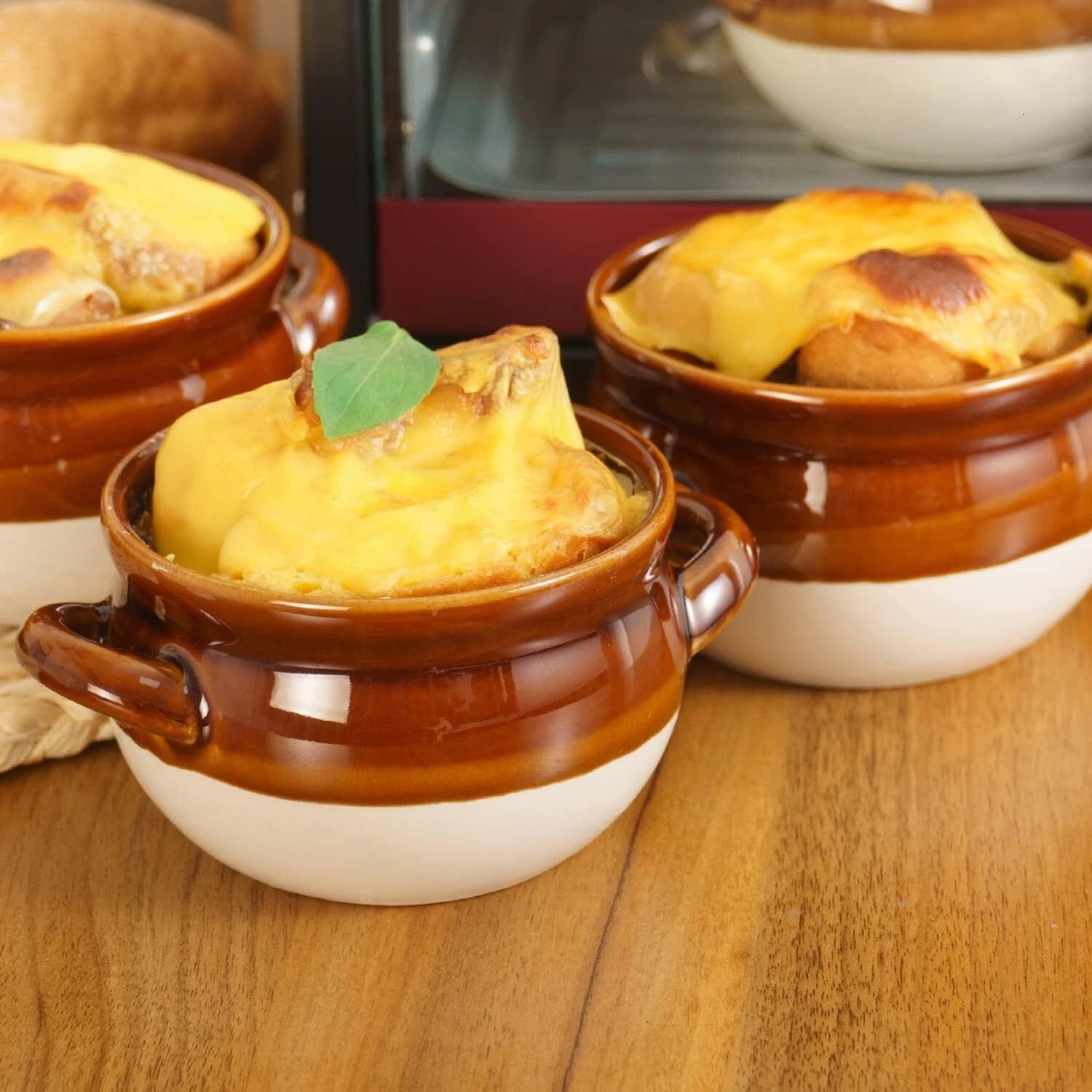 French Onion Soup Bowls with Handles, 16 Oz Ceramic Soup Serving Bowl Crocks 07FC0E-D4 - KOEEK