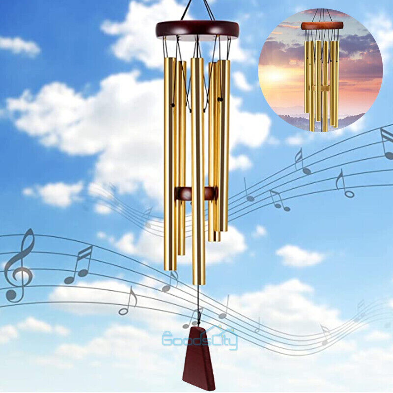 ny 35'' Stor Deep Resonance Serenity Metal Bell Wind Chimes Udendørs Home Decor US