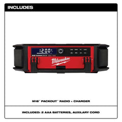 ny Milwaukee Tool 2950-20 M18 Packout Radio + oplader (kun værktøj)