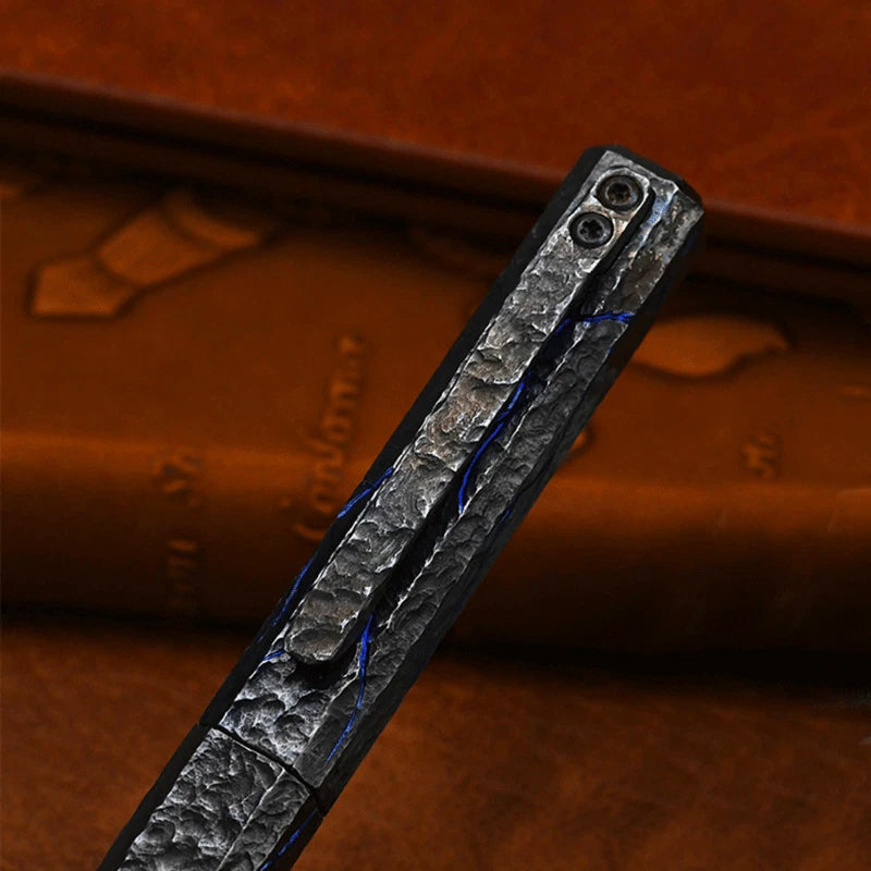 Handmade TC4 Titanium Pocket BallPoint Pen Signature Gel Pen Outdoor Travel EDC 07FC0E-D4 - KOEEK