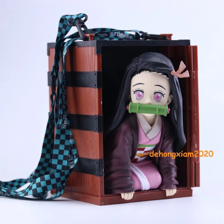 22cm Demon Slayer Kamado Nezuko PVC Figure Popcorn Bucket Decoration Model Toy 07FC0E-D4 - KOEEK