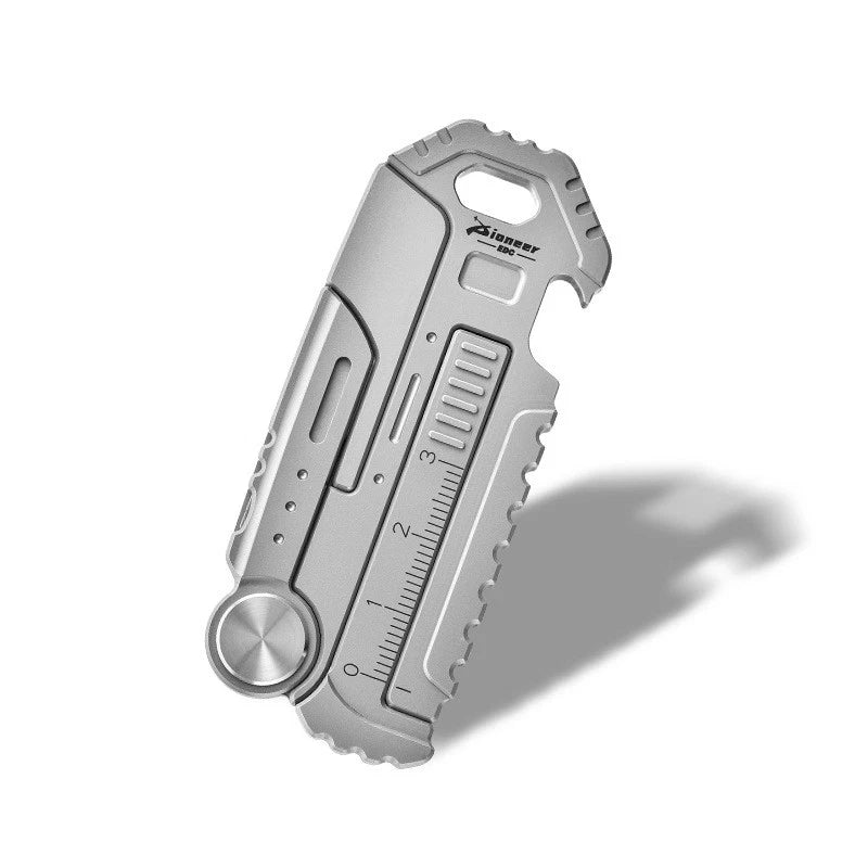 Titanium Alloy EDC Keychain Multi Tool Survival Gear 07FC0E-D4 - KOEEK