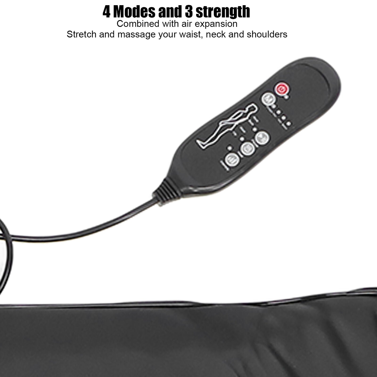 new Electric Massage Cushion Full Vibrating Massager Bed Cushion Pad (Prise UKV) HGF koeek - KOEEK