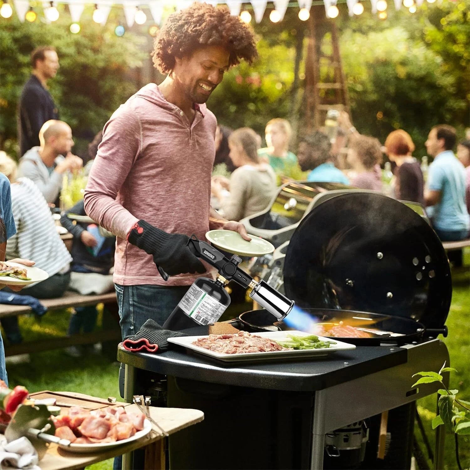 Powerful Grilling and Cooking PropaneTorch Black,Gray,propane tank not included. 07FC0E-D4 - KOEEK
