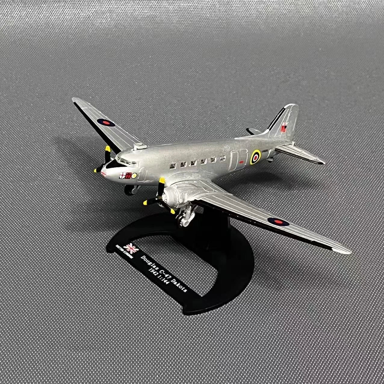 1:144 Douglas C-47 Dakota Transport Aircraft Model Diecast Military Collection 07FC0E-D4 - KOEEK
