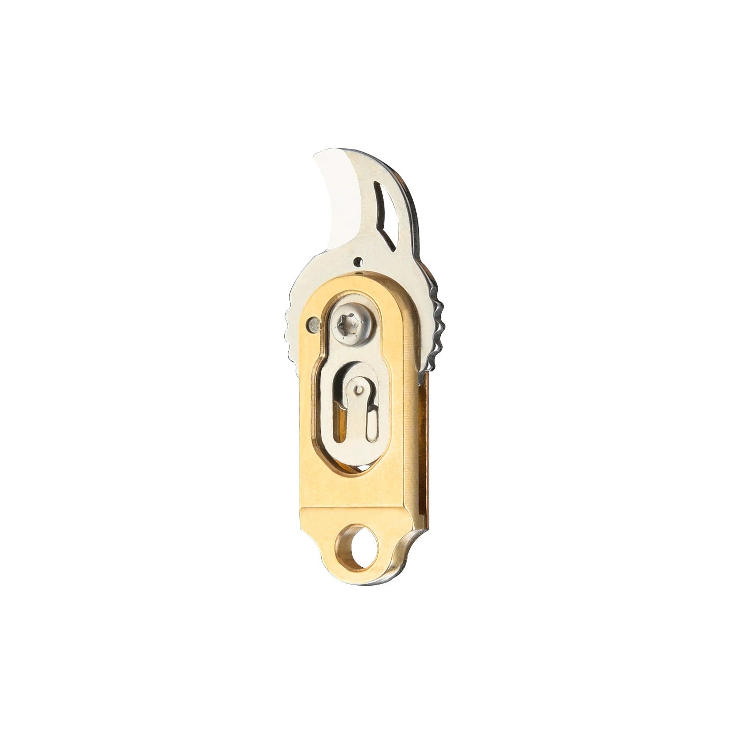 Mini Brass Keychain Outdoor Camping Tool Folding Knife Cutter EDC Pocket Knife 07FC0E-D4 - KOEEK