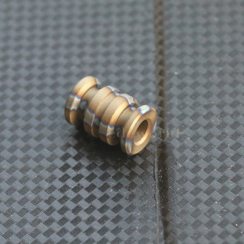 Titanium Alloy Flame Knife Lanyard Bead Parachute Cord EDC DIY Pendant Bead 07FC0E-D4 - KOEEK