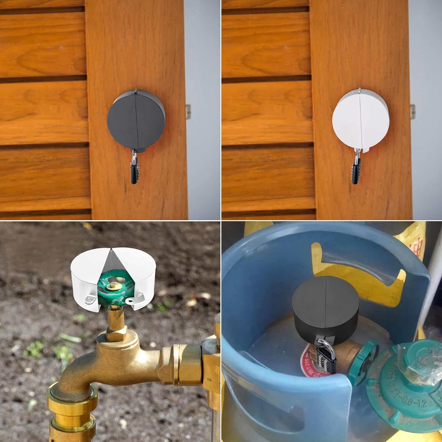 new Door Knob Lockout Device with Padlock,Temporary Handle Lock Cover Black