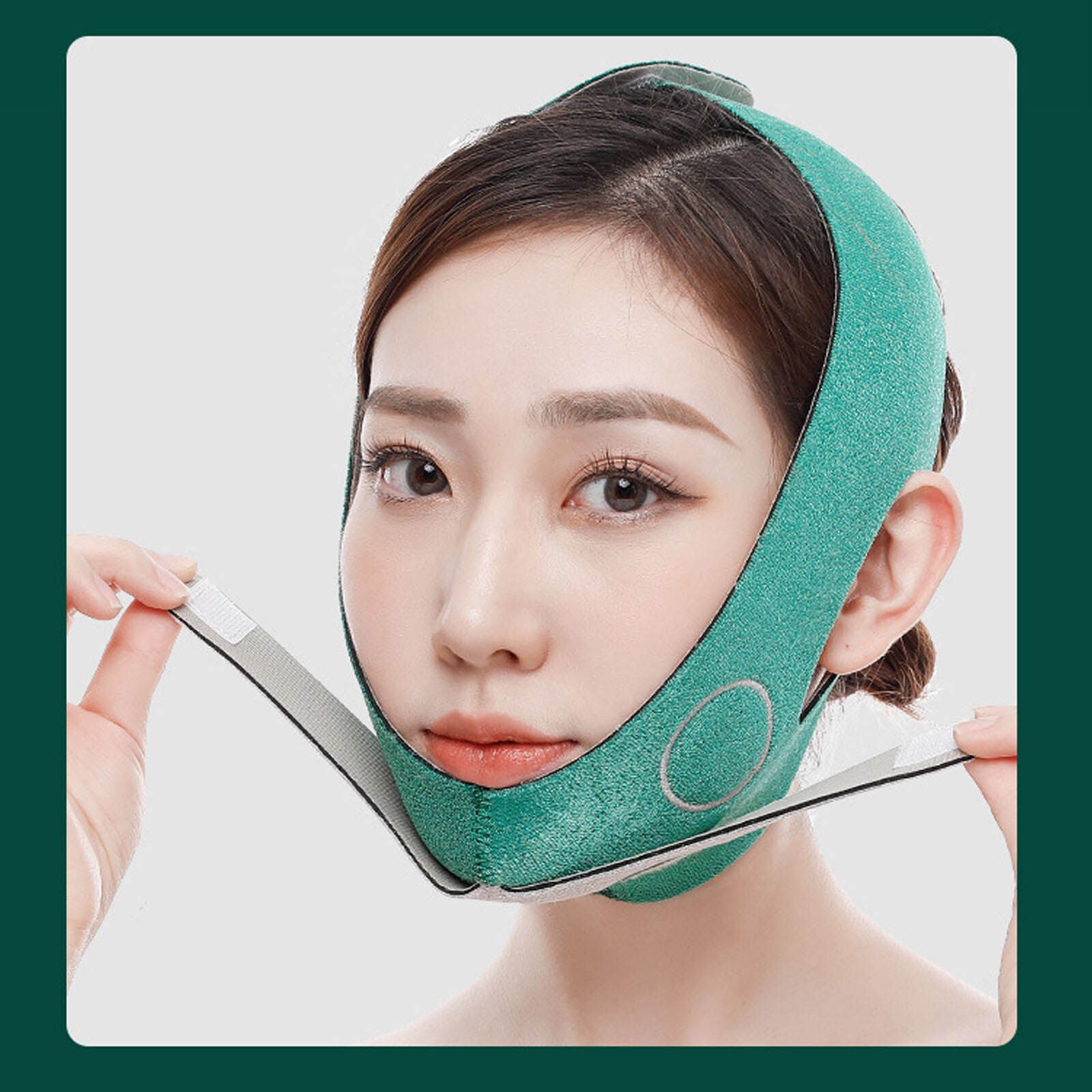 new Bandage V Line Strap Reduce Double Chin Wrinkles Lifting Belt(Green ) HGF koeek - KOEEK