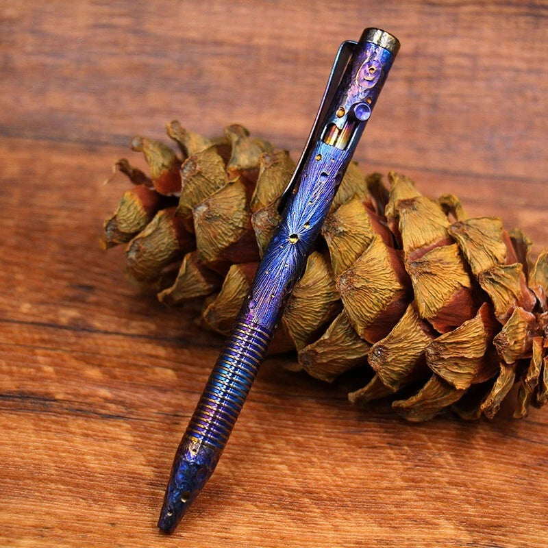 EDC Titanium Alloy Bolt Action Pocket Signature Pen Outdoor Pen 5x G2 Refills EDC - KOEEK