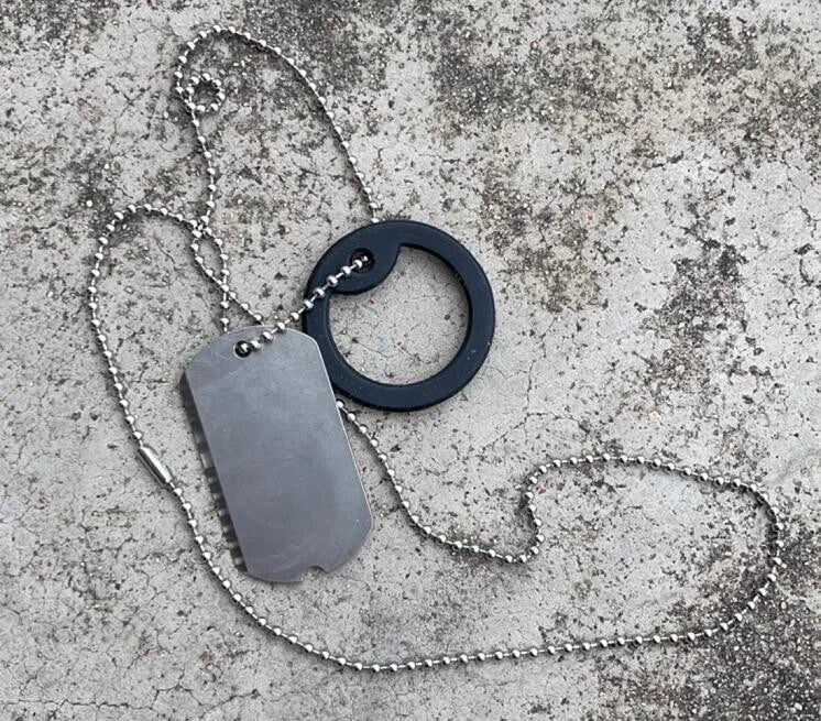 Titanium Alloy Dog Tag Pendant Necklace Pet Dog Identity Card Necklace 07FC0E-D4 - KOEEK