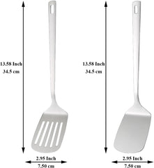 new Kyraton Stainless Steel Spatulas Set, Silver Slotted Turner, Solid KYRATON - KOEEK