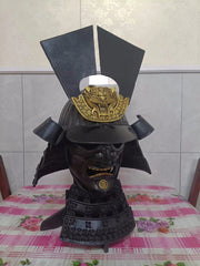 Japanese Samurai 1/1 Wearable Armor Helmet Warrior Full Face Mask Unisex Cosplay 07FC0E-D4 - KOEEK