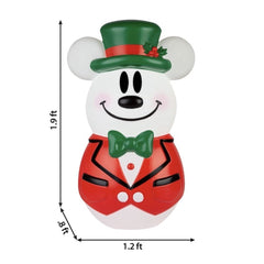Disney Christmas Mickey Mouse Blow Mold Snowman Light Up 23” Yard Decor Holidays DISNEY - KOEEK