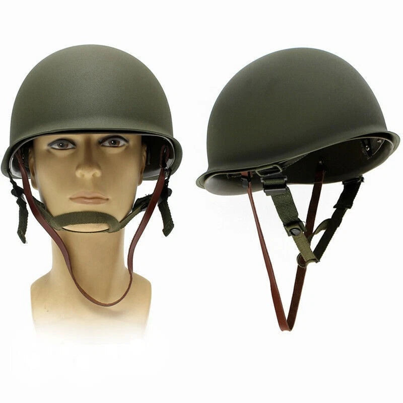 WW2 USA Military Steel ABS M1 Helmet WWII Outdoor Army Equipment Hat 07FC0E-D4 - KOEEK