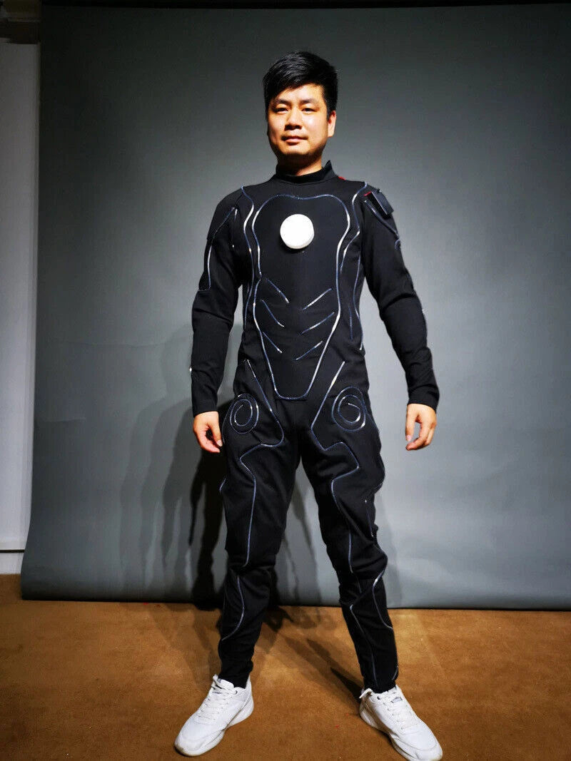 LED Illuminated Robot Costume Suit Armour DJ Party Show Light Clothes Halloween 07FC0E-D4 - KOEEK