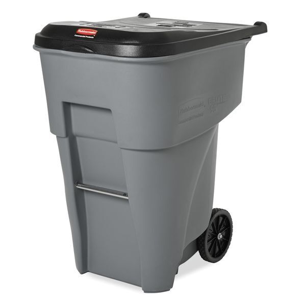 ny Rubbermaid Commercial Fg9w2200gray 95 Gal rektangulær skraldespand, Grå, 28