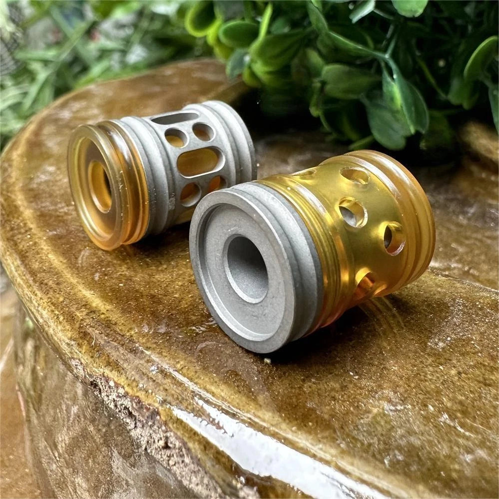 1PC Titanium PEI Knife Lanyard Bead Keychain Paracord Pendant Detachable EDC DIY 07FC0E-D4 - KOEEK