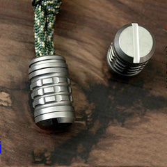 TC4 Titanium Alloy Small Knife Bead Outdoor Lanyard Paracord Rope Pendant EDC EDC - KOEEK