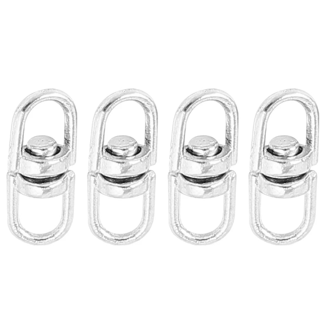 Double End Swivel Round Eye Forged Ring Connector Chain Silver Tone 57pcs 07FC0E-D4 - KOEEK
