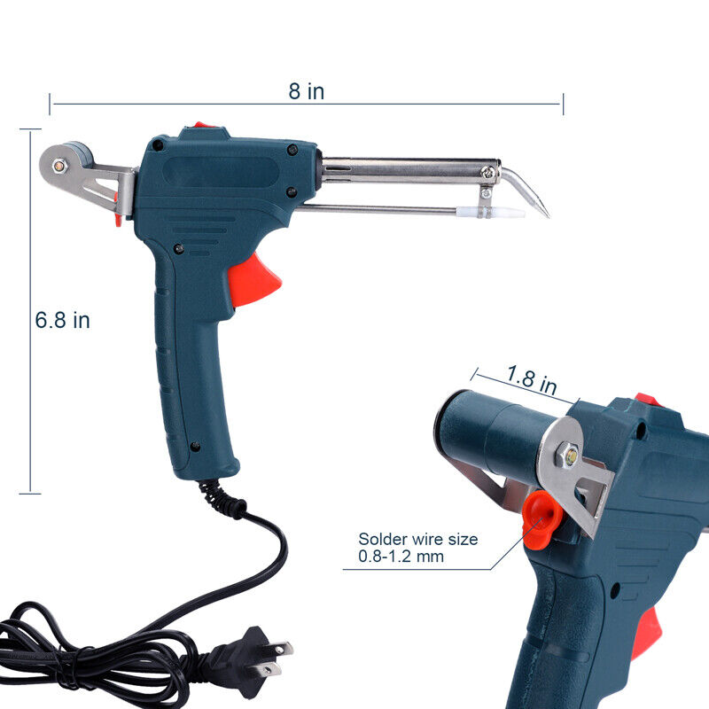 nytt 60 Watt automatisk elektrisk loddebolt pistolsett for reparasjonskretskort, hjemme DIY