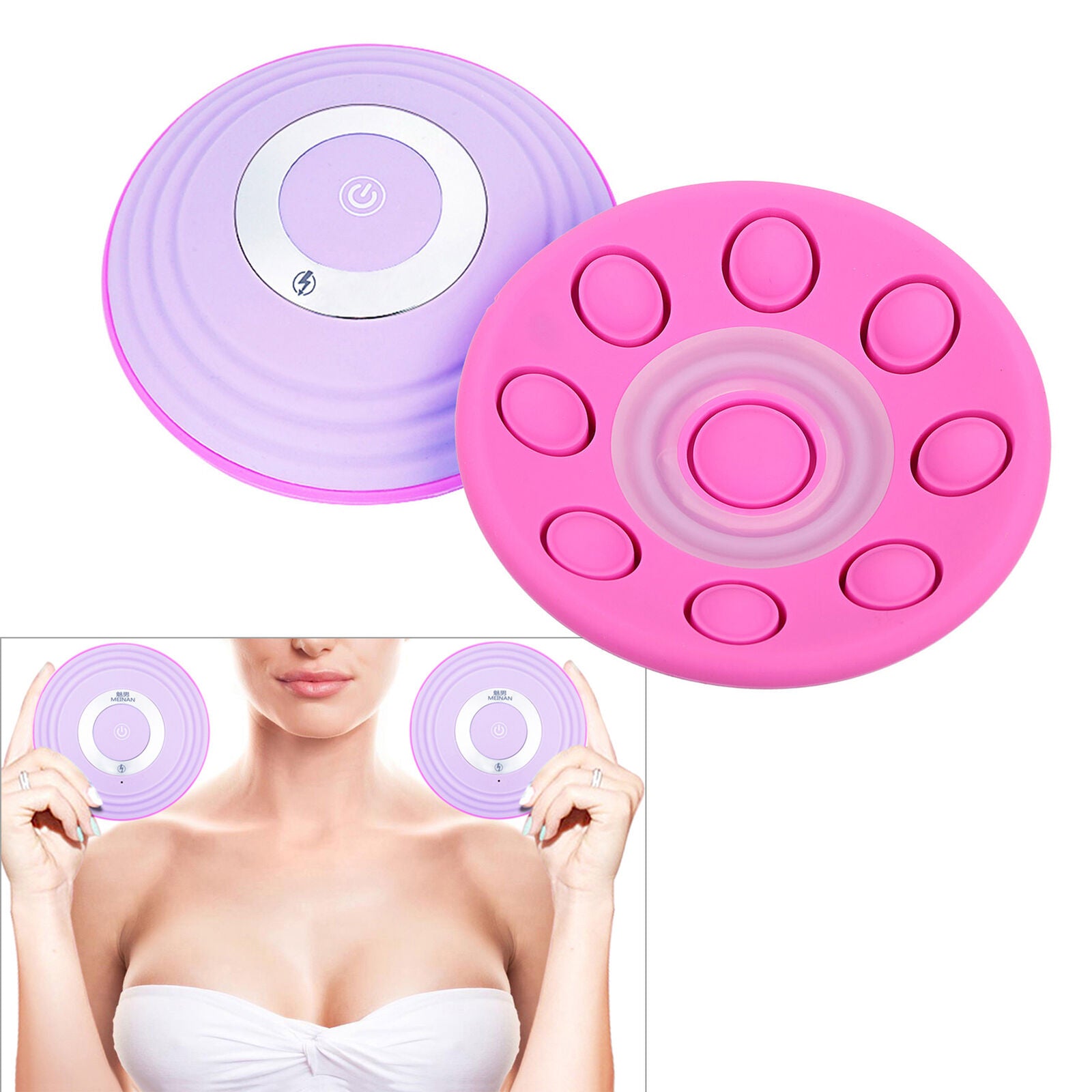 new USB Wireless Woman Breast Massager Bust Lift Massage Stimulator Purple HGF koeek - KOEEK