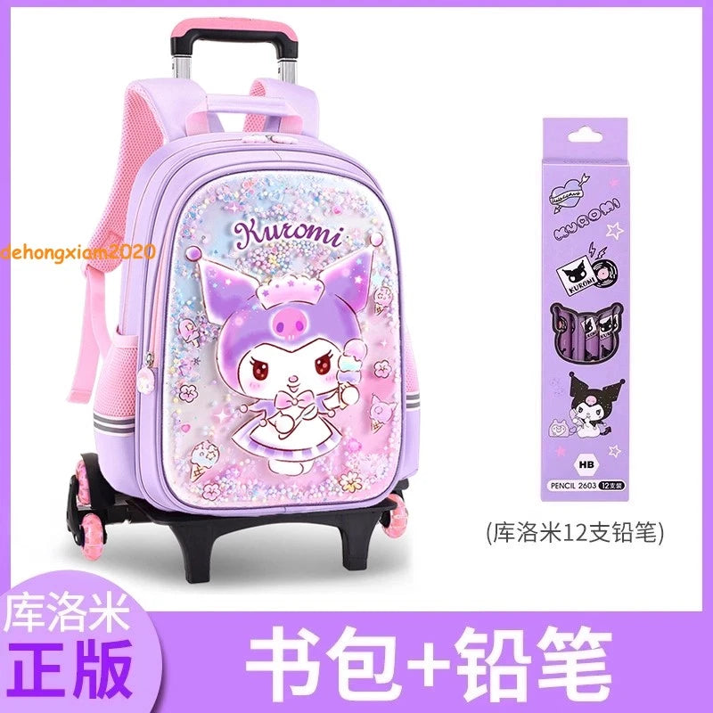 Climbing Stairs Cinnamoroll Bag Backpack Student Bag Wheels Kuromi Trolley Case 07FC0E-D4 - KOEEK