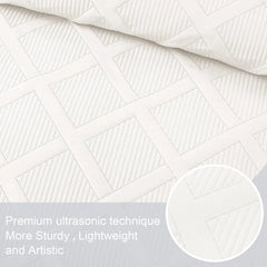 King Size Quilt Set with Modern Striped Pattern, 3 Pieces Summer Lightweight 07FC0E-D4 - KOEEK