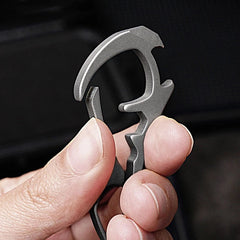 EDC Titanium Alloy Keychain Carabiner Waist Fast Hanging Buckle Bottle Opener 07FC0E-D4 - KOEEK