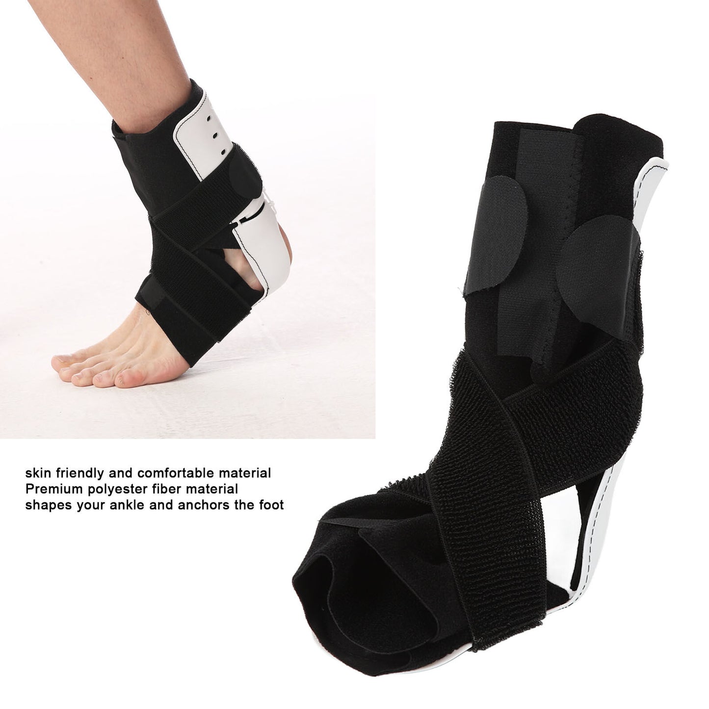 new Ankle Brace Left Polyester Ankle For Sprain Tendinitis(L/XL (EU 42 To 47) ) HGF koeek - KOEEK